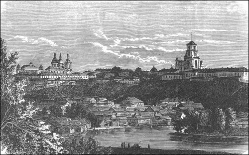Магілёў | Горад на старых фотаздымках . Магілёў. Гравюра 19 ст.